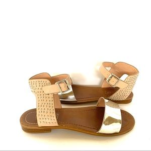 Top shop boho sandal silver studded size 7